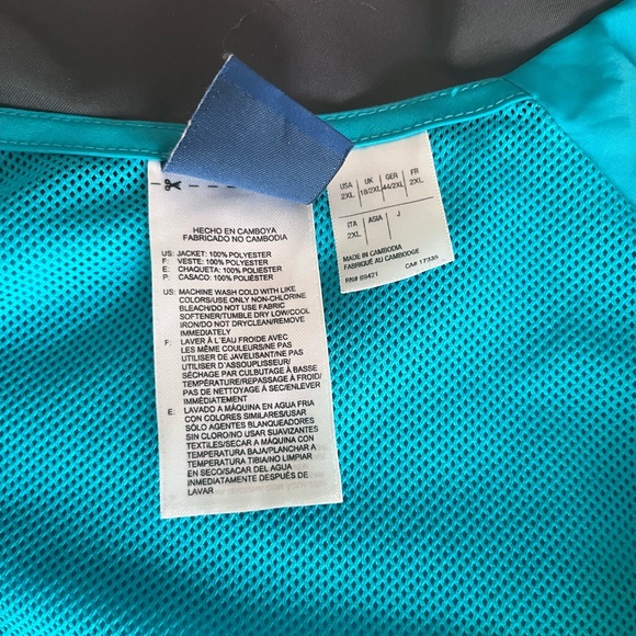 REEBOK WOMEN'S TEAL BLUE GREEN FULL ZIP YOGA ATHLETIC RUNNNING JACKET - SIZE XL - Picture 5 of 5
